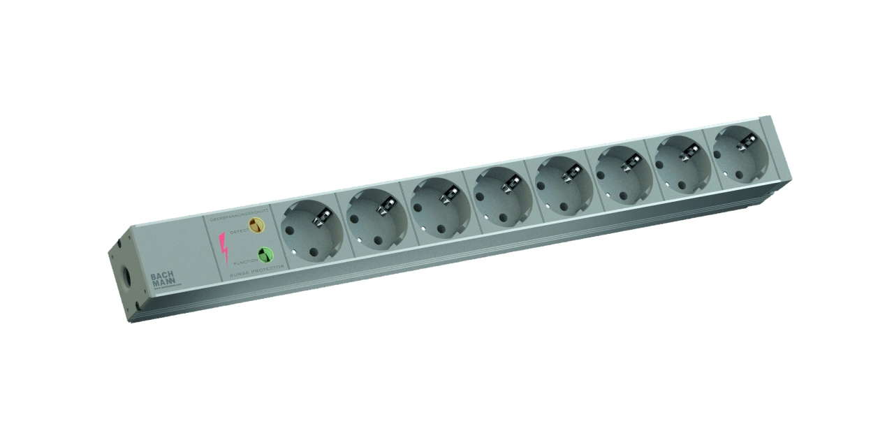 PDU19'' 8xSchuko, 2 m fisa Schuko, AL,prot.