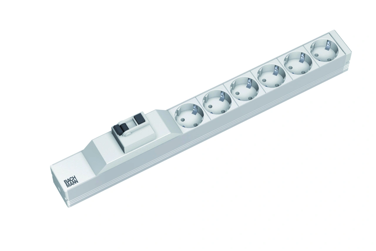PDU19'' 6xSchuko, 2 m fisa Schuko, AL,Intreruptor protectie
