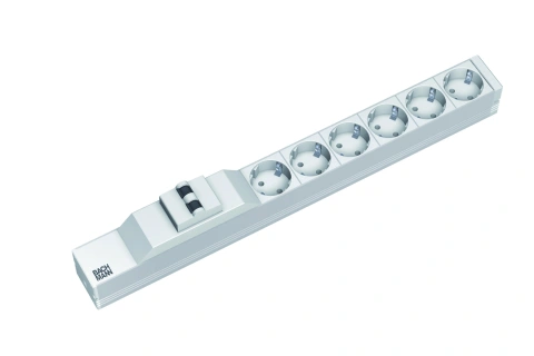 PDU19'' 6xSchuko,2m fisa Schuko sir clema, AL, intr. Prot.