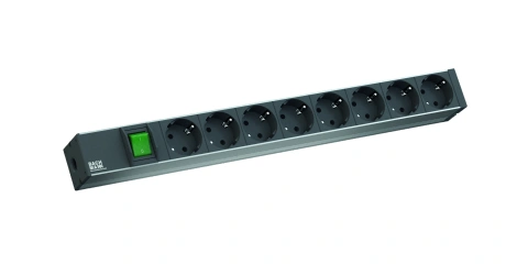 PDU19'' 8xSchuko,2m fisa Schuko si AL Negru, intr., 438,5 mm