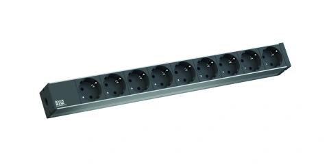PDU19'' 9xSchuko, 2 m fisa Schuko si AL Negru