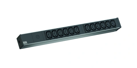 PDU19'' 12xC13, 2 m fisa C14, AL, protectie fuzibil 10A