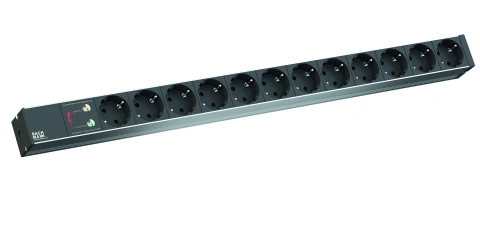 PDU19'' 12xSchuko, 2 m fisa Schuko, AL,prot.