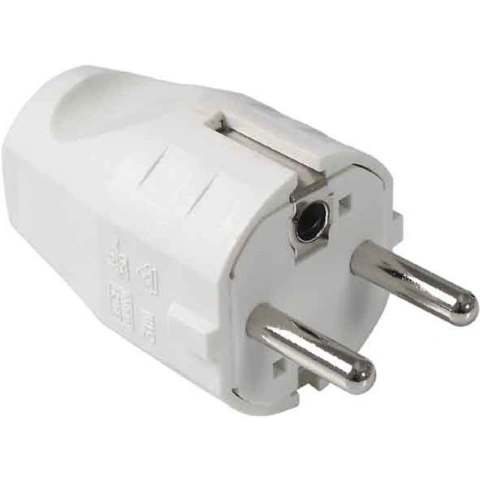 Ștecher demontabil drept, pentru cablu până la 3x1.5 mm, alb