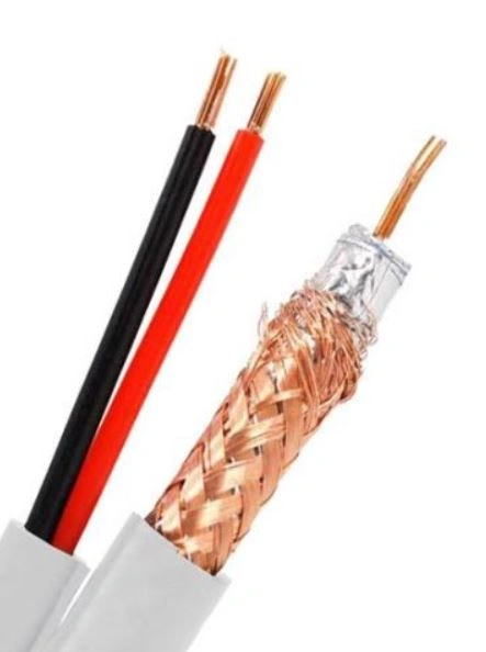 Cablu CCTV coaxial RG59+2x0.75 miez Cu-tr.AlCu+2x0.75, 500M