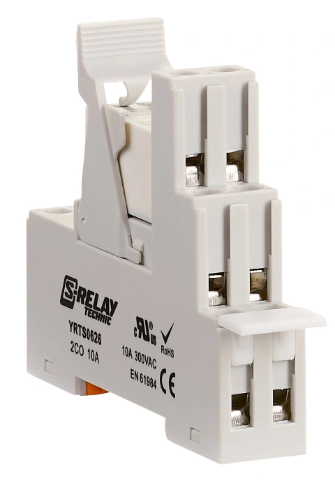 SET: PCB Relay, 2 CO, 8A, 230VAC, 5mm/Socket/Retaining clip_5