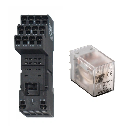 SET: Plug-in Relay, 4 CO, 5A, 24VDC and Socket