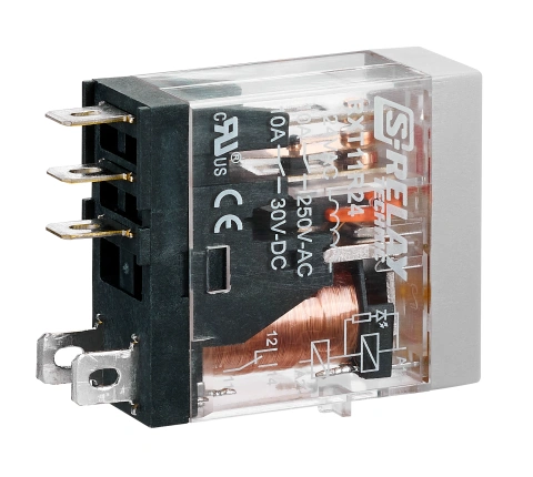 Releu industrial îngust, 1CC, 24V c.a., 10A, LED_1