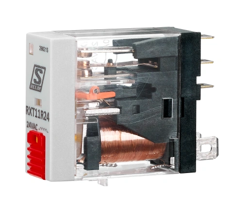 Releu industrial îngust, 1CC, 24V c.a., 10A, LED_3