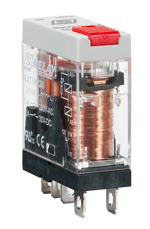 Releu industrial îngust, 1CC, 24V c.a., 10A, LED_4