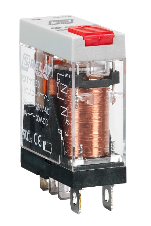 Releu industrial îngust, 1CC, 230V c.a., 10A, LED_3