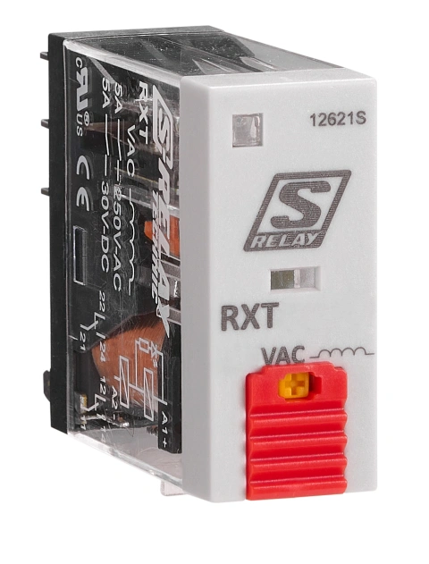 Releu industrial îngust, 2CC, 24V c.a., 5A, LED