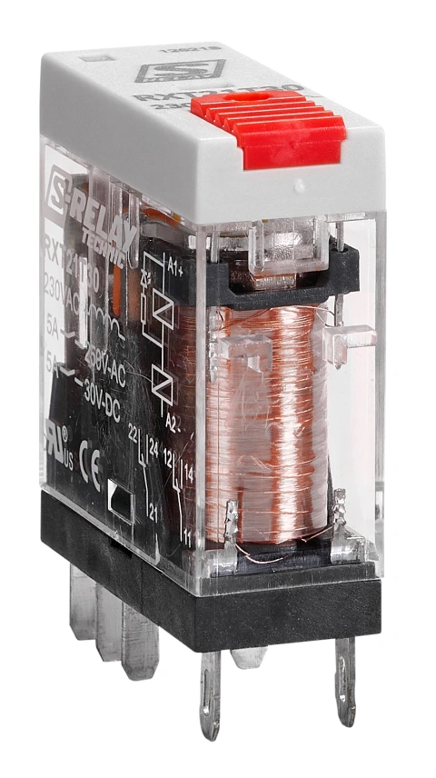 Releu industrial îngust, 2CC, 230V c.a., 5A, LED_5