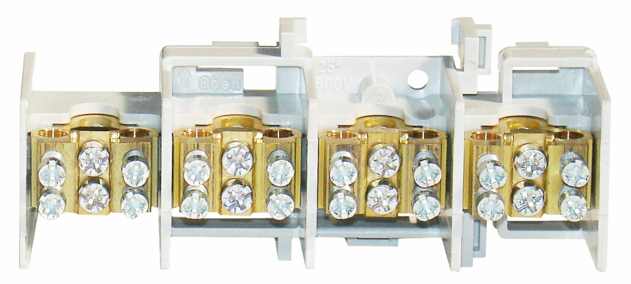 Clemă derivaţie 4 module, 4x25mm² fiecare cu 2x16mm²