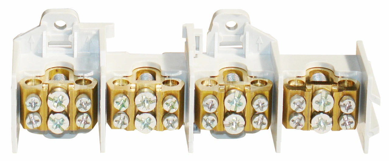 Clemă derivaţie 4 module, 4x35mm² fiecare cu 2x25mm²