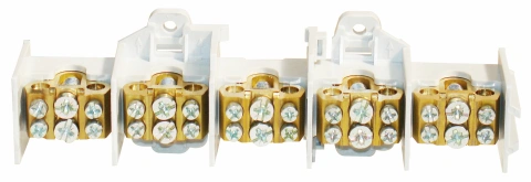 Clemă derivaţie 5 module, 5x35mm² fiecare cu 2x25mm²