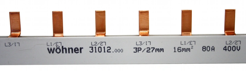 Bara colectoare cu contact tip pin 3p 16mm²