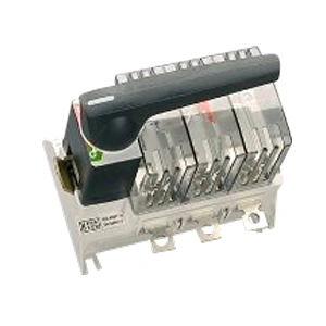 Separator de sarcină cu portfuzibili, 3 poli, M8, mâner gri