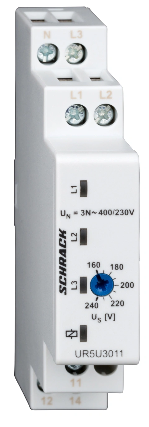 Releu supraveghere tensiune trifazată 3x160-240V, 1CC