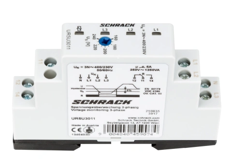 Releu supraveghere tensiune trifazată 3x160-240V, 1CC_3
