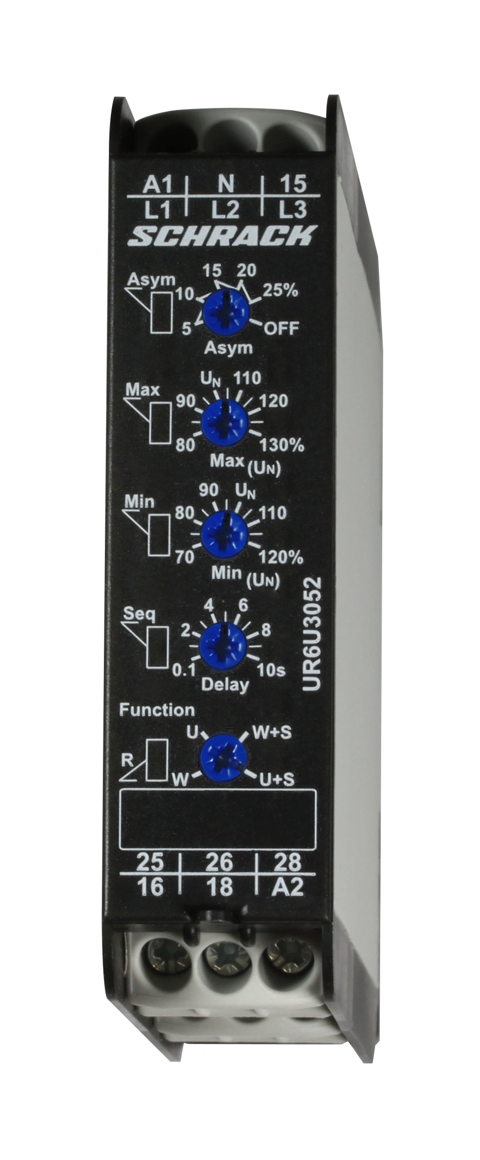 Releu suprav. tensiune 3fazată, Ualim=24-240VAC/VDC, 2CC, 5A