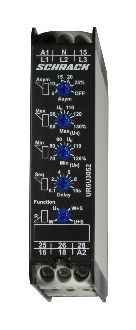Releu suprav. tensiune 3fazată, Ualim=24-240VAC/VDC, 2CC, 5A