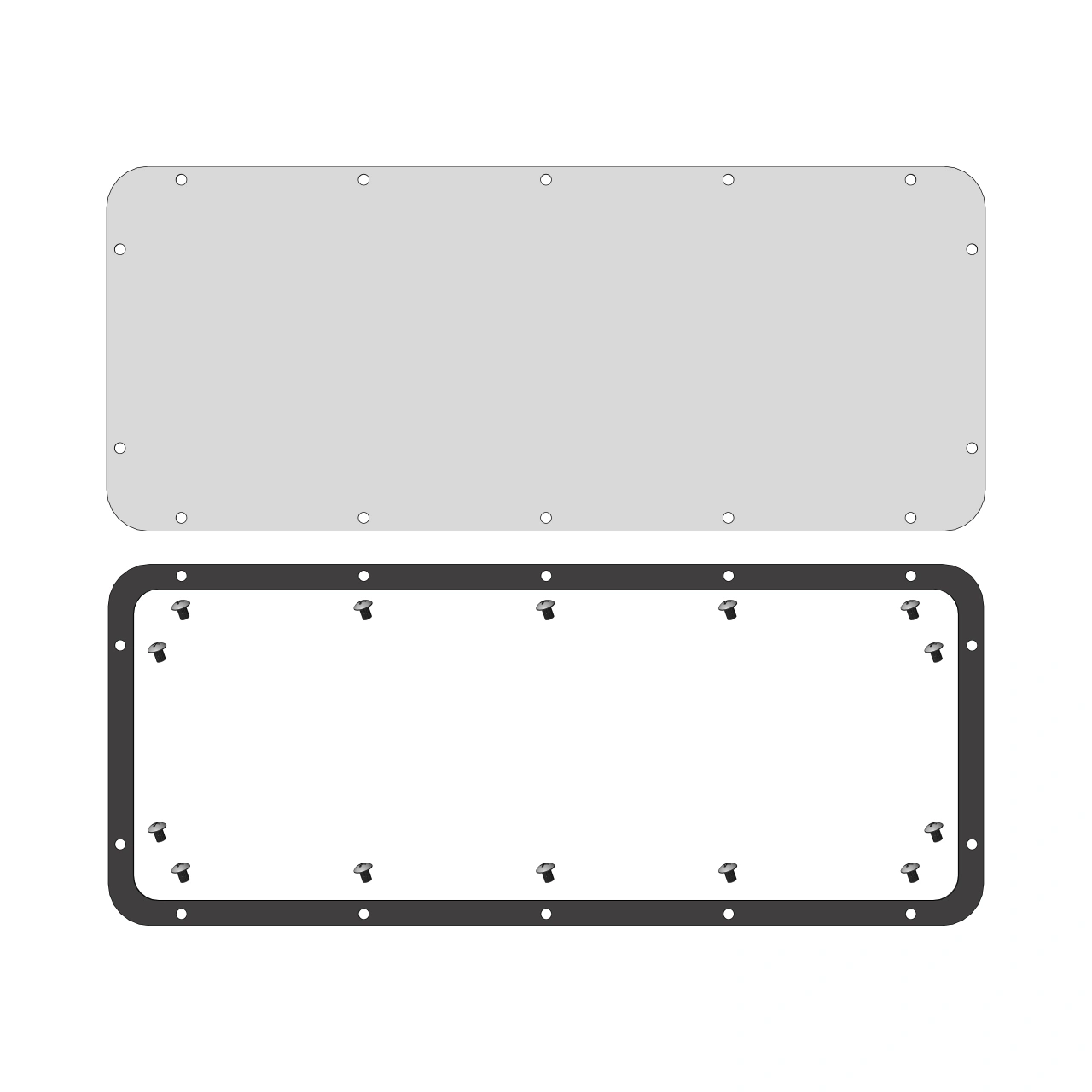 Placă de trecere plină tip G, decupare L500 A190mm