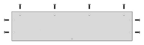 Placă de trecere plină tip K, decupare L520 A100mm