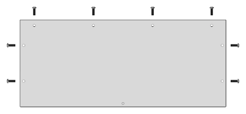 Placă de trecere plină tip L, decupare L520 A200mm