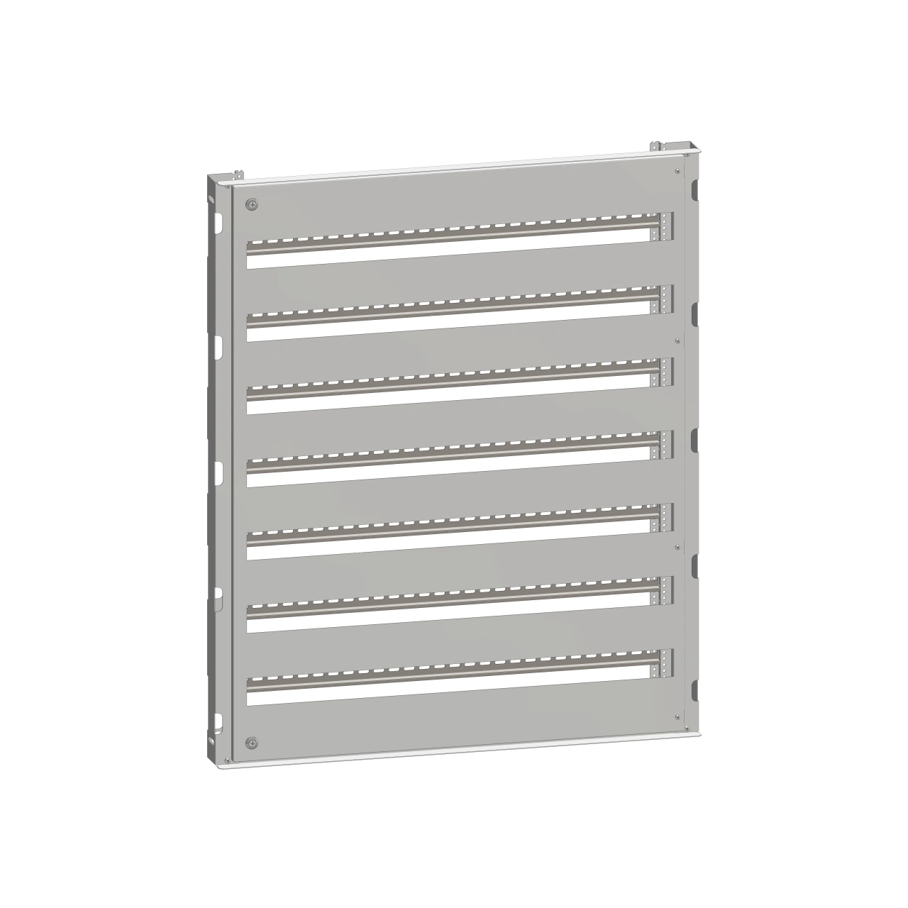 Cadru modular 7 rânduri x 36 mod., pe balamale, cu şine DIN