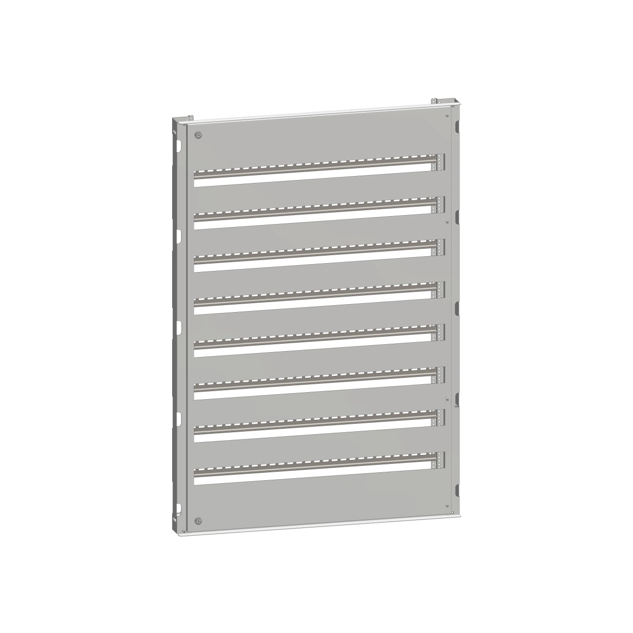 Cadru modular 8 rânduri x 39 mod., pe balamale, cu şine DIN