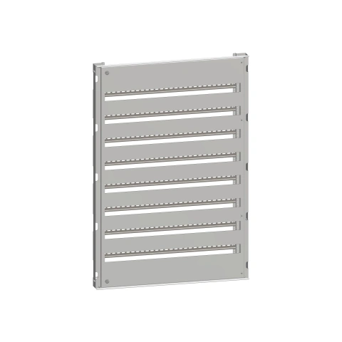 Cadru modular 8 rânduri x 39 mod., pe balamale, cu şine DIN