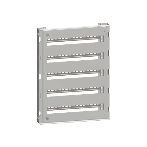 Cadru modular 5 rânduri x 22 mod., pe balamale, cu şine DIN