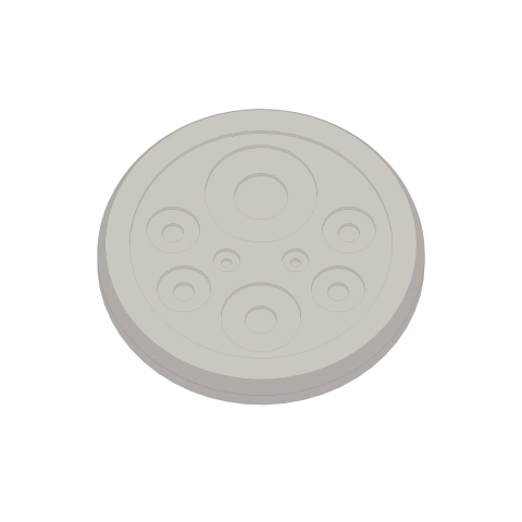 Garnitură trecere pentru 8 cabluri, 50mm (pachet de 5 buc)