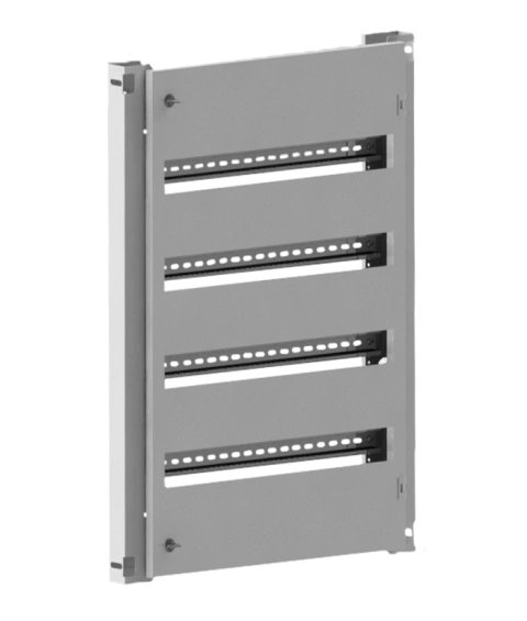 Cadru modular 5 rânduri x 25 mod., pe balamale, cu şine DIN