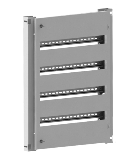 Cadru modular 5 rânduri x 36 mod., pe balamale, cu şine DIN