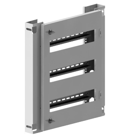 Cadru modular 3 rânduri x 14 mod., pe balamale, cu şine DIN