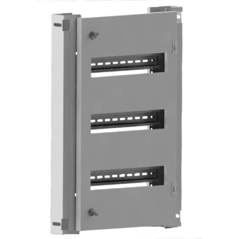 Cadru modular 3 rânduri x 14 mod., pe balamale, cu şine DIN