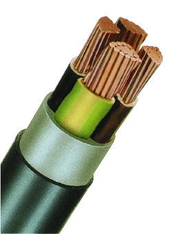 Cablu de energie, PVC+PE, 0,6/1kV  E-Y2Y-J* 4 x 10 RE negru