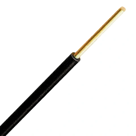 Conductor rigid cu izolaţie din PVC H05V-U 1mm² negru