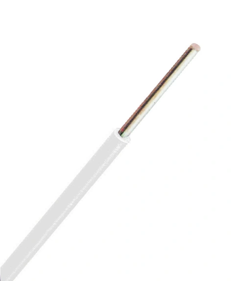 Conductor rigid cu izolaţie din PVC H05V-U 1mm² alb