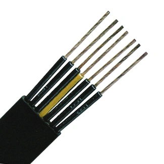 Cablu plat, PVC pt. sol. mec. medii H07VVH6-F 4 G 1,5 negru