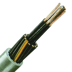 Cablu de comandă, PVC, rez. la ulei, H05VV5-F 3 G 0,75 gri