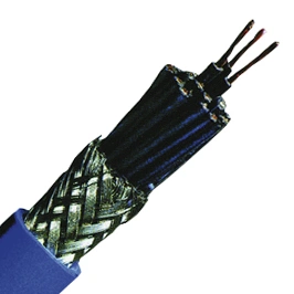 Cablu com. ecran. sig. intrins, YSLCY-OZ EB 2x0,75 albastru