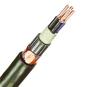 Cablu de energie, PVC, 0,6/1kV  NYCY* 2 x 1,5 RE/1,5 negru
