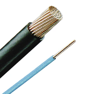 Conductor rigid cu izol. fără halogen, H07Z-U 1,5 negru