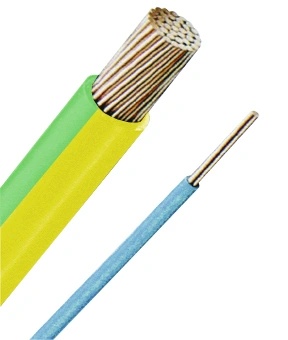 Conductor rigid cu izol. fără halogen, H07Z-U 2,5 verde-gal