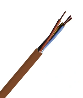 Cablu cu iz. şi manta din PVC, H05VV-F 3 G 1mm² maro, 100m