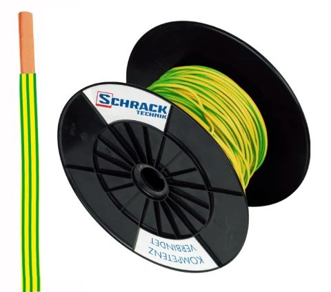 Tambur cu 300m conductor H07V-U 1,5 galben/verde