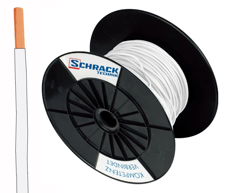 Tambur cu 300m conductor H07V-U 1,5 alb